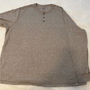 Classic Brown Long Sleeve Henley for Men